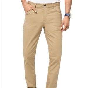 Michael Kors Parker Slim Fit khaki pants